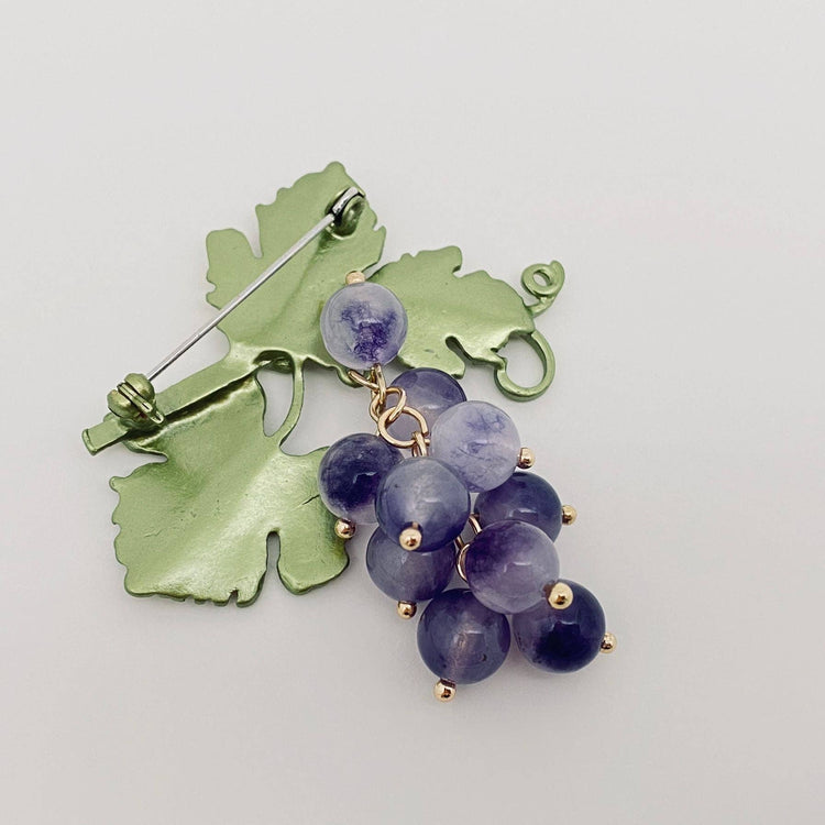 Purple Grape Brooch