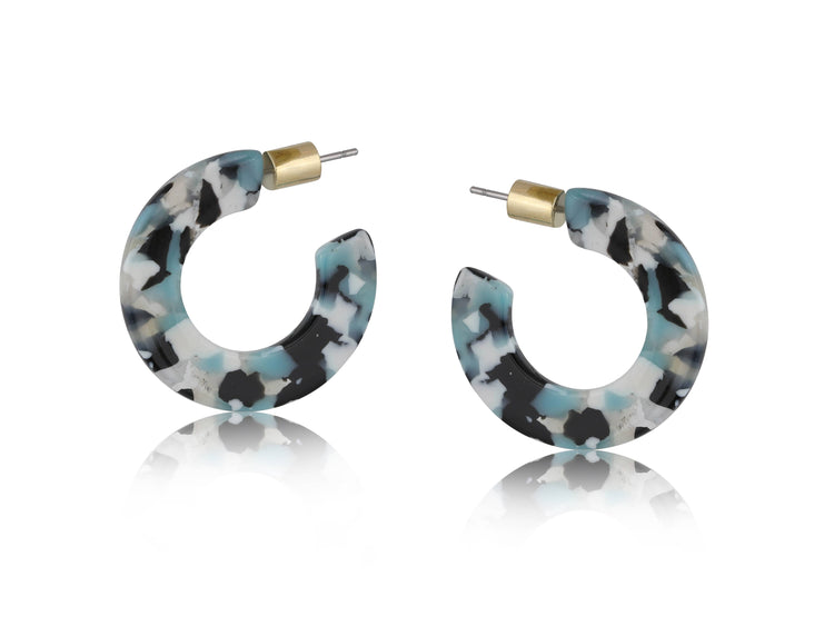 Erica Oval Hoop Earrings: BLUE