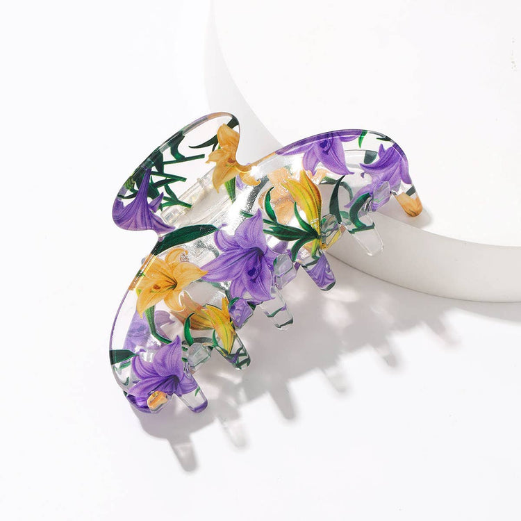 Lily Pattern Hair Claw