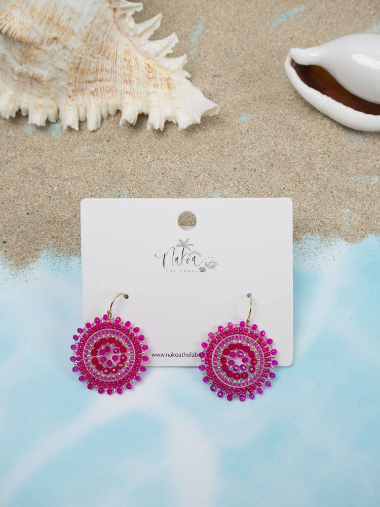 Sunburst Beaded Earrings