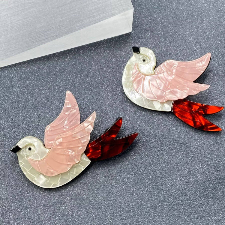 Bird Acrylic Brooch