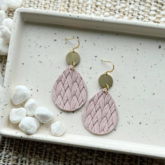Dew Drop | Rose Braid Earrings