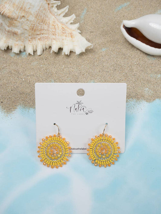 Sunburst Beaded Earrings