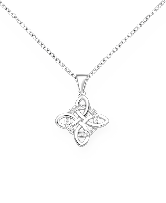 Witches Knot Silver Pendant