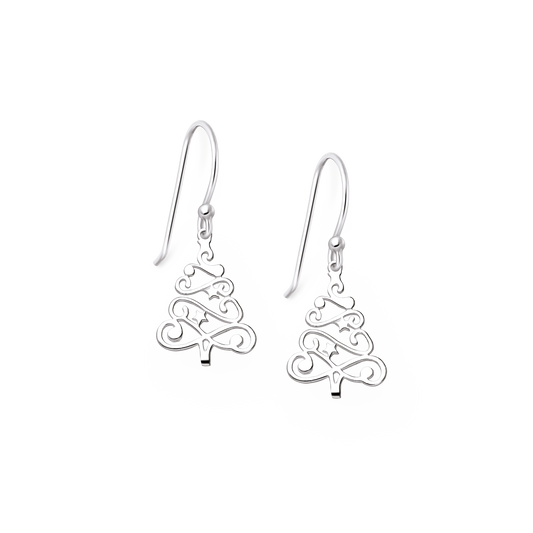 Christmas Silver Earrings