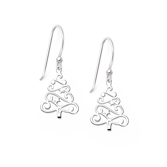 Christmas Silver Earrings