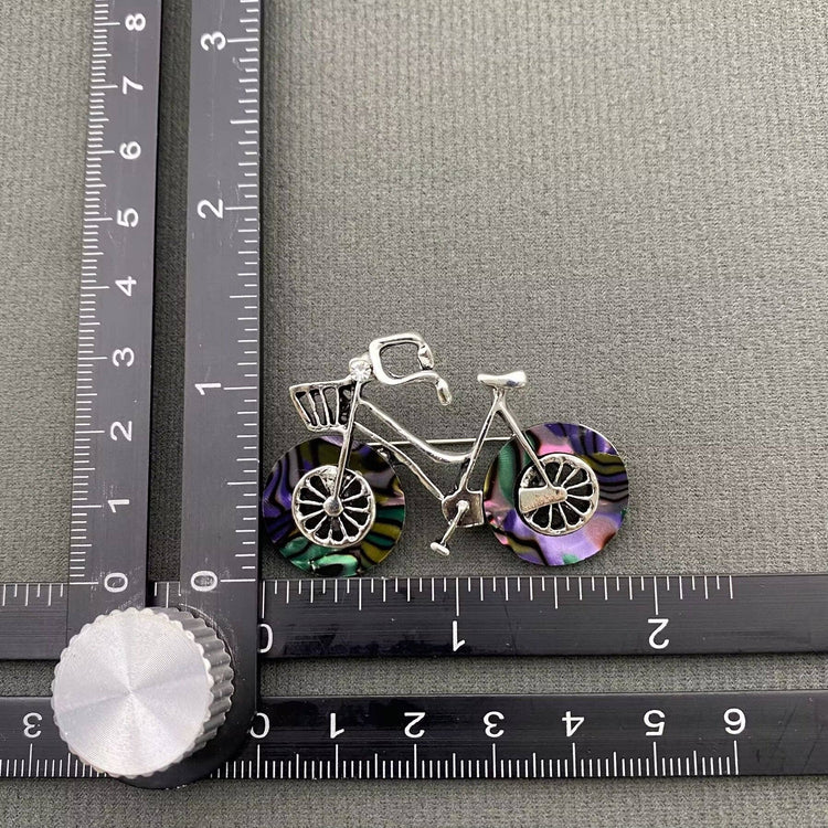 Shell Bicycle Brooch
