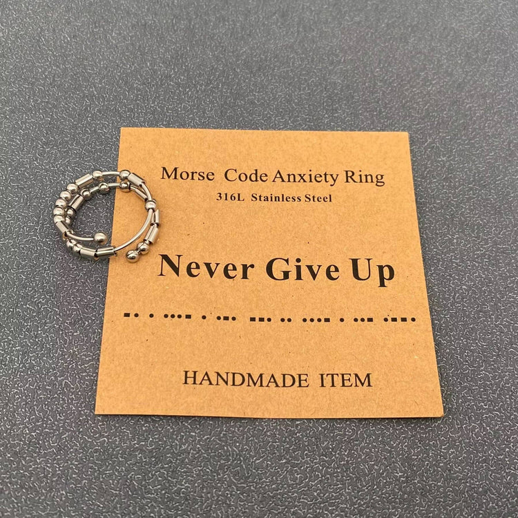 Morse Code Adjustable Ring: BFF