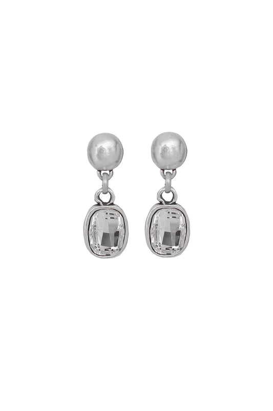 Handmade Pewter Earrings Crystal Brilliance