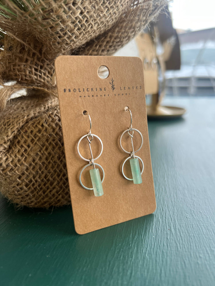 Aventurine Loop Earrings