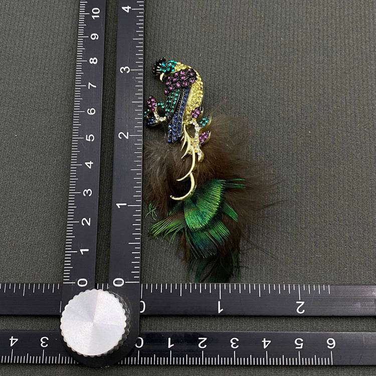 Peacock Brooch