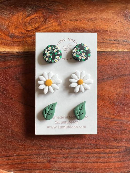 Daisy Spring Stud Pack 3 pack