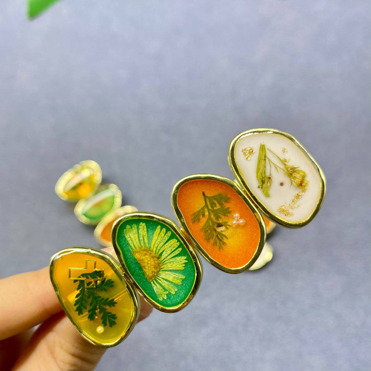 Pressed Dried Flowers Floral Hair Clip