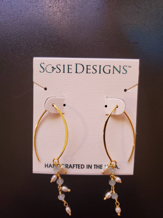 Vermeil Gold Marquis Cascading Gemstone Earrings