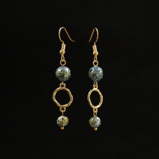 Double Asteroid Mini Hoop Earrings