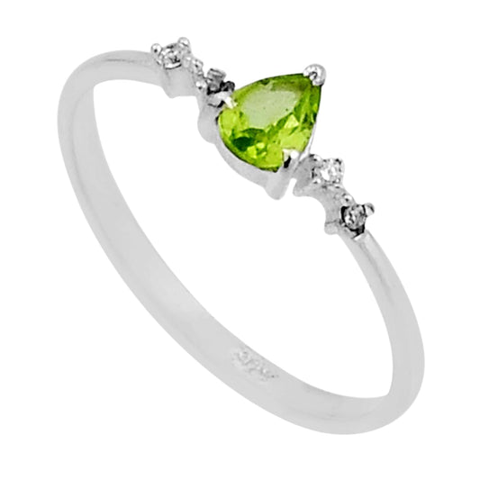 Silver Peridot Ring
