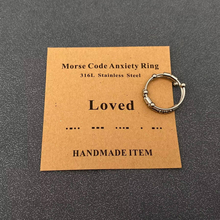 Morse Code Adjustable Ring: BFF