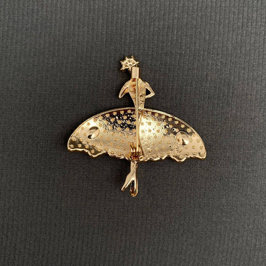 The Girl Dancing Ballet Rhinestone Brooch