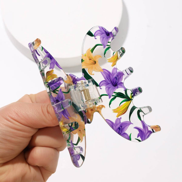 Lily Pattern Hair Claw