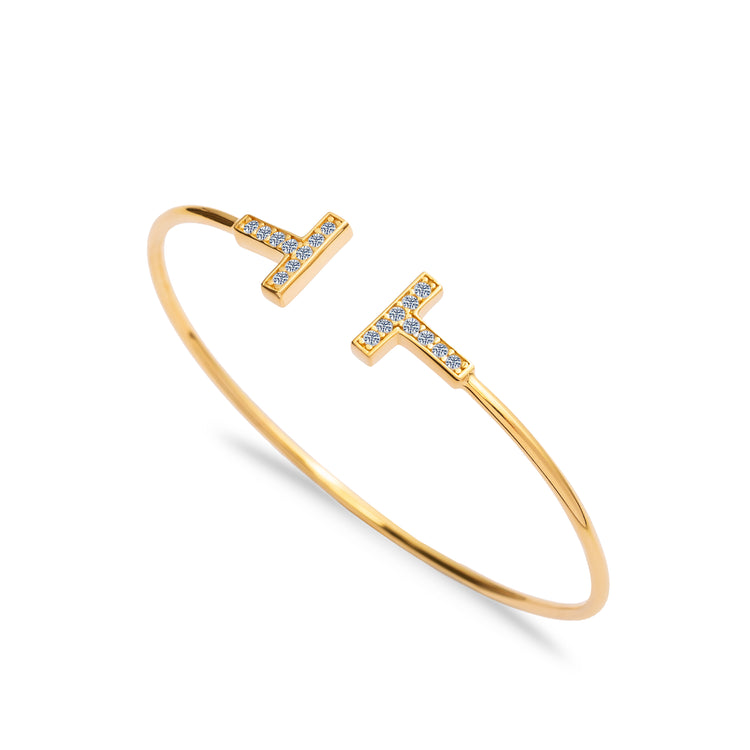 Gold and Sparkly Bangle
