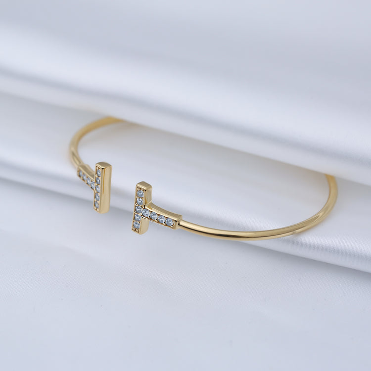 Gold and Sparkly Bangle