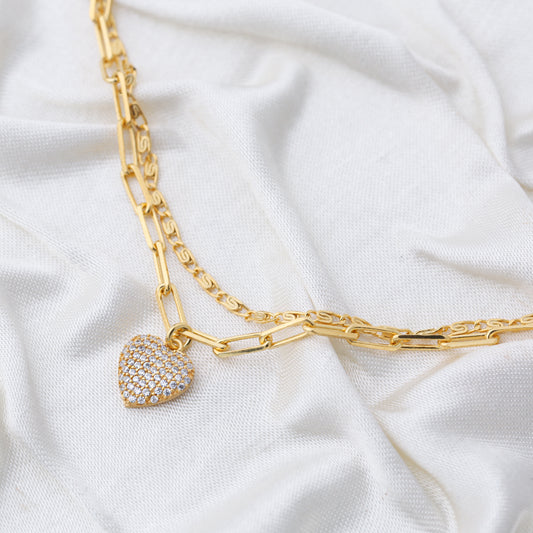 Gold Heart Bracelet