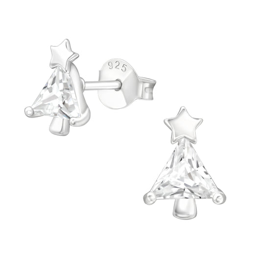 Silver Xmas Studs