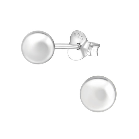 Silver Ball Ear Studs