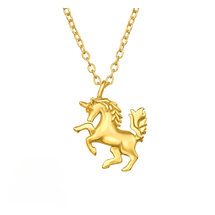 Golden Unicorn Necklace