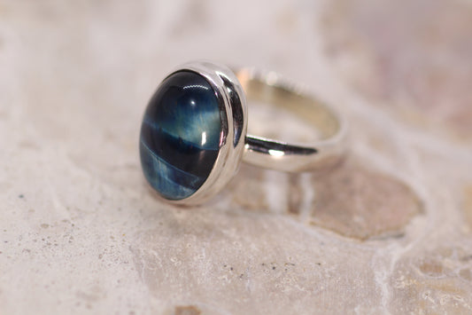 Cats Eye Silver Ring