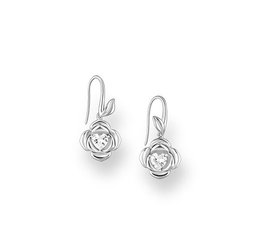 Sweet Flower Silver Earrings