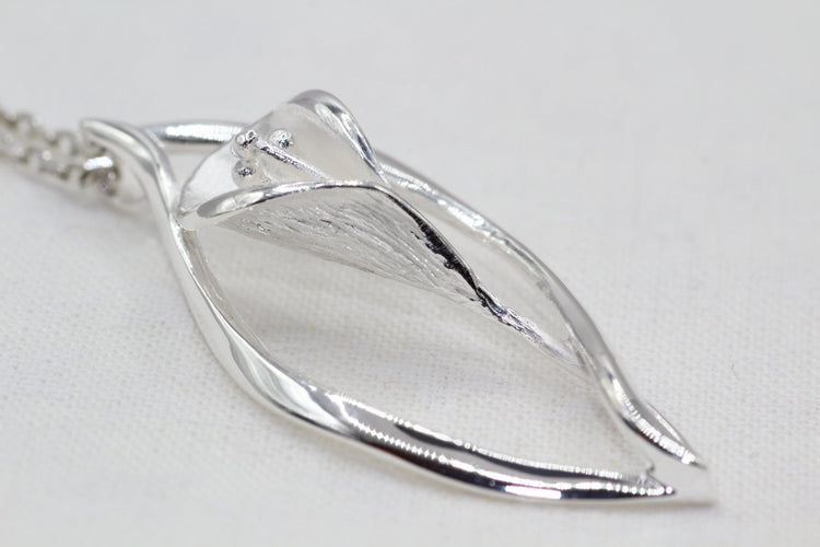 Floral Silver Pendant