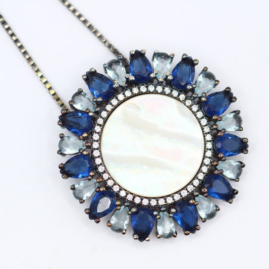 Sapphire Topaz Necklace