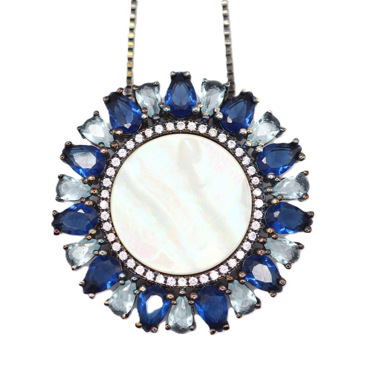 Sapphire Topaz Necklace