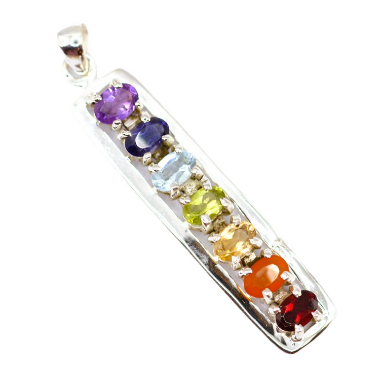 Chakra Silver Pendant