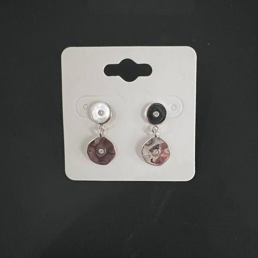 Shiny Disk Silver Earrings
