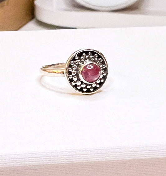 Tourmaline Silver Ring