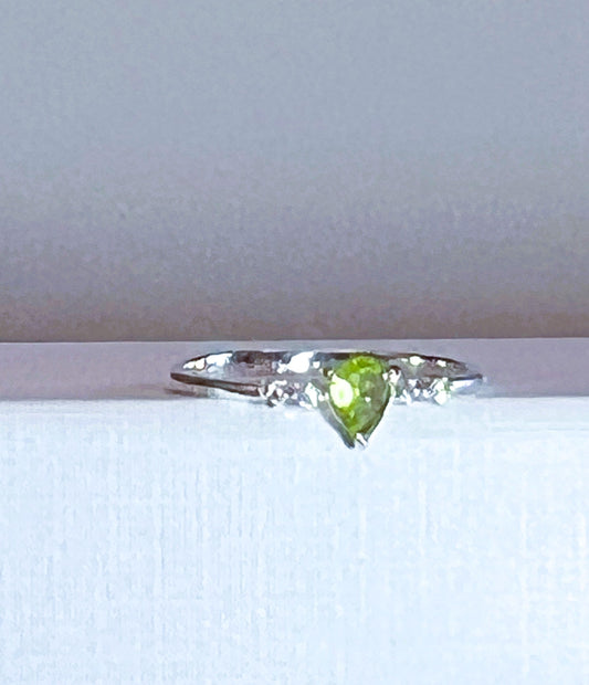 Silver Peridot Ring