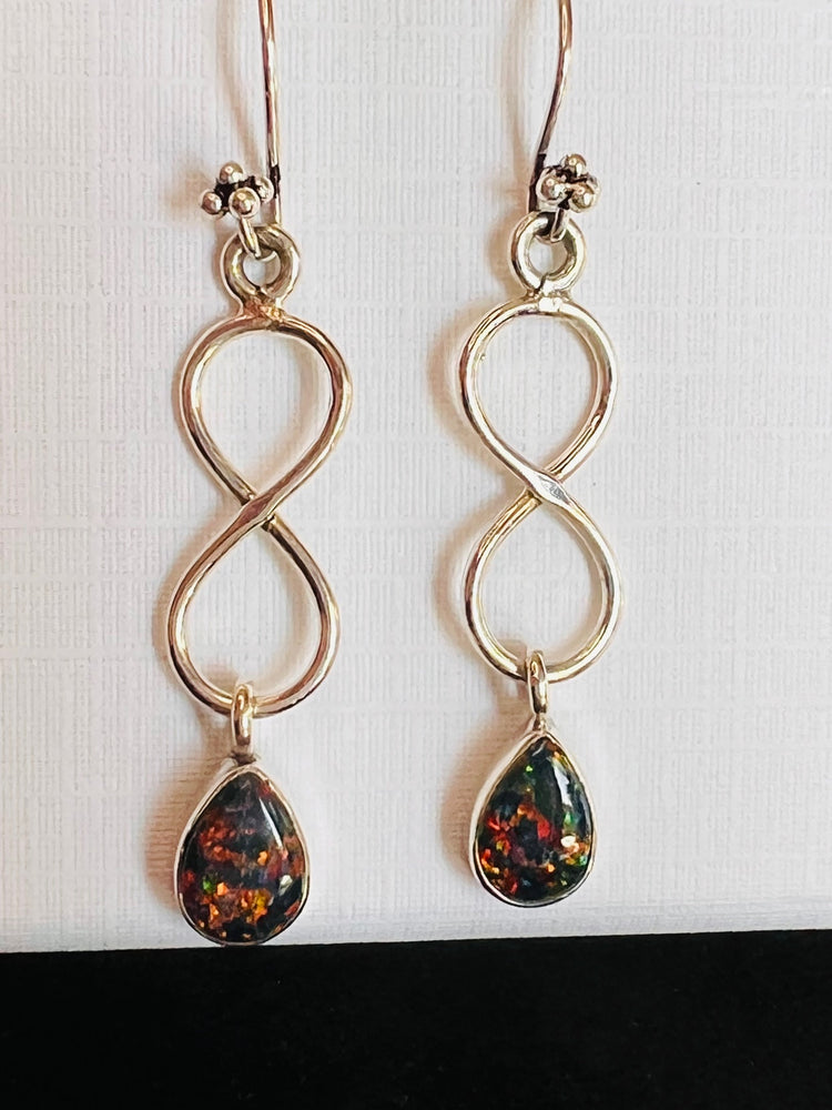 Infinite Opal Silver Earrings