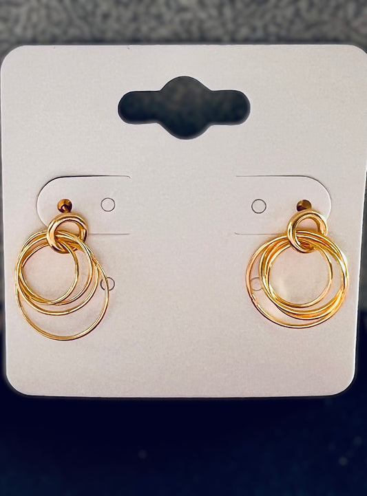 18K Wire Hoop Silver Earrings