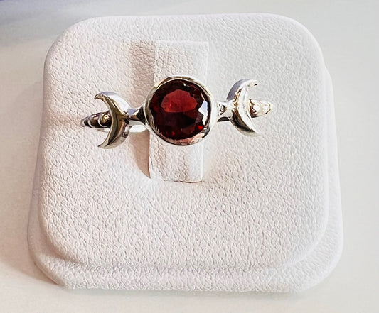 Garnet Silver Ring
