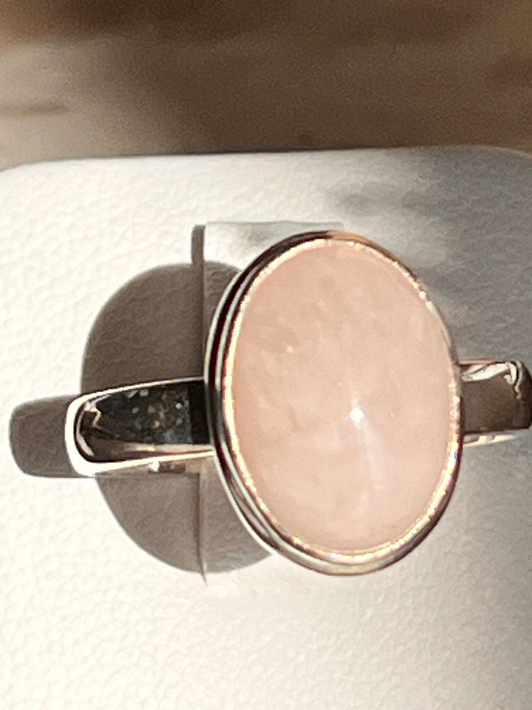 Pink Morganite Silver Ring
