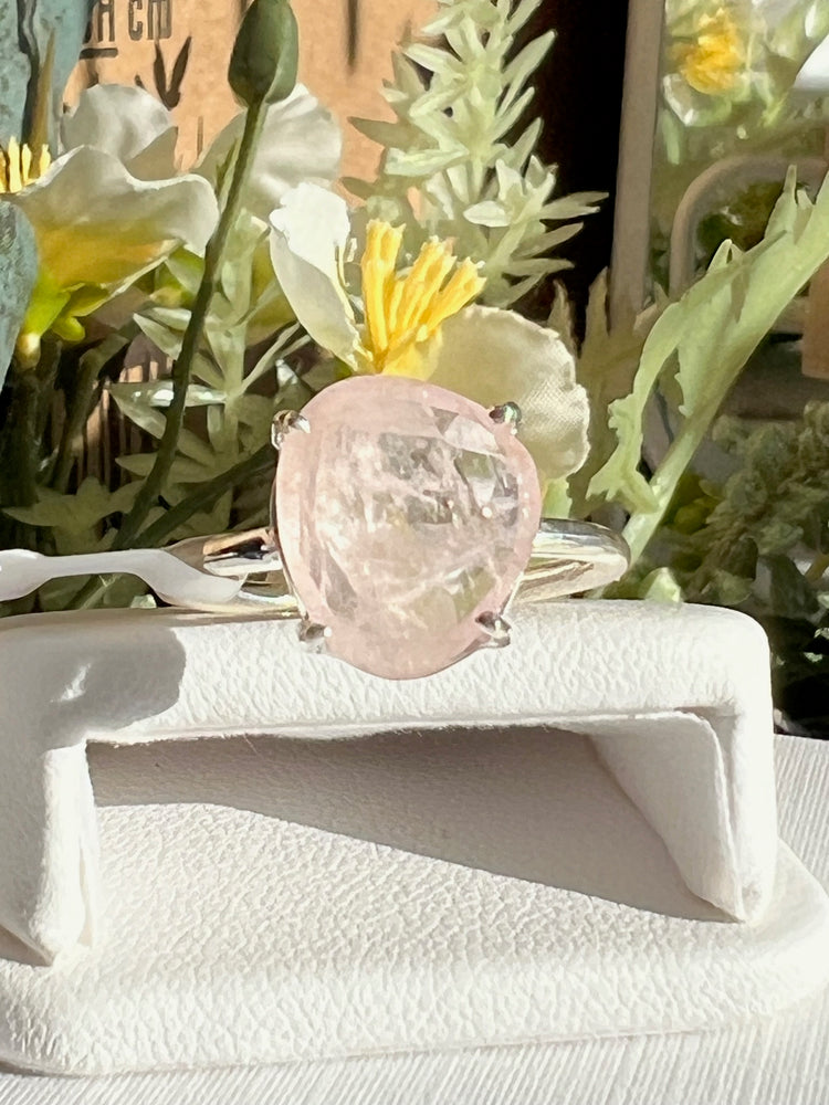 Morganite Solitaire Ring