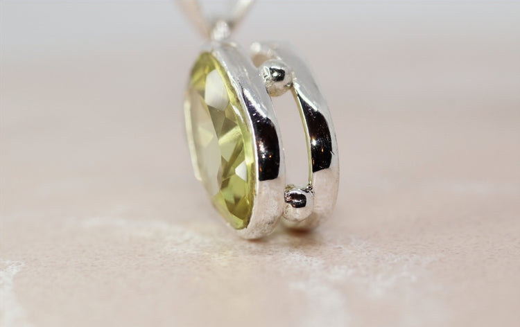 Lemon Topaz Silver Pendant