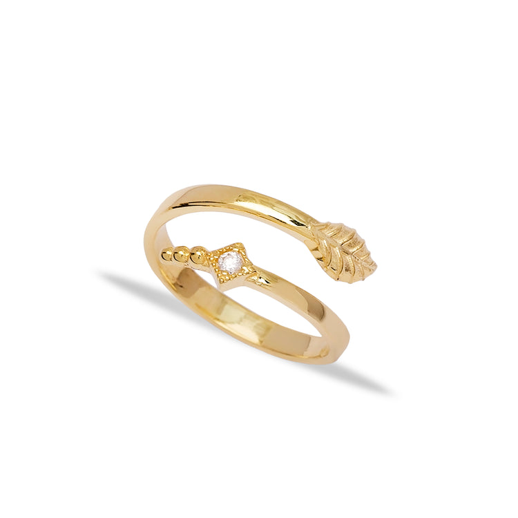 Flower and Leaf Ring