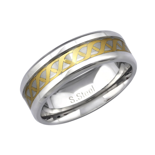 Gold, Celtic Steel Ring