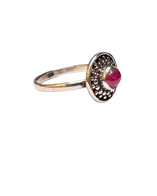 Tourmaline Silver Ring