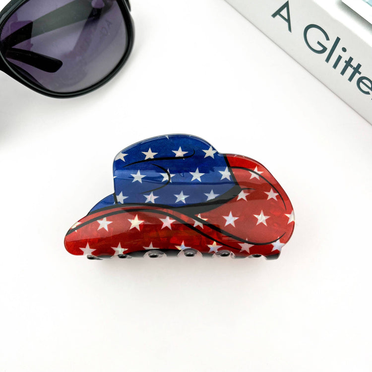 Cowboy Hat Retro British Style Hat Hair Claw, Stars