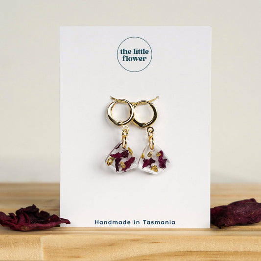 Red as a Rose Huggies: 14k Gold Plating
