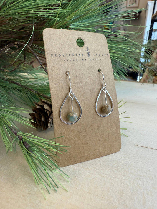 Tear Drop Jasper Earrings